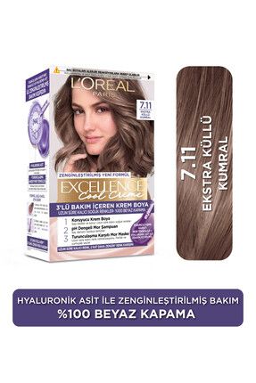 L’oréal Paris Excellence Cool Creme Saç Boyası – 7.11 Ekstra Küllü Kumral