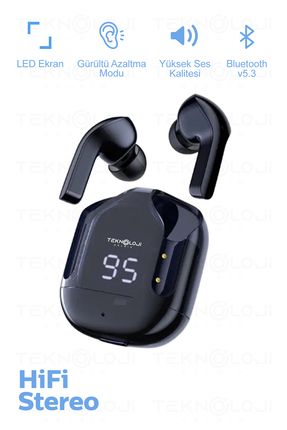 Bluetooth Kulaklık Kablosuz Ultrapods Dijital Göstergeli Gaming Dokunamtik Enc Mipods V5.3 YeniNesil