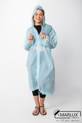 Kadın Erkek Yağmurluk Kapüşonlu Çıtçıtlı Eva Bebe Mavi Yağmurluk M21mrc881r10