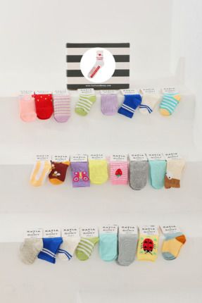 Bebek 24'lü Karışık Renkli Kutulu Soket Çorap