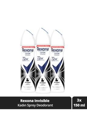 Kadın Sprey Deodorant Invisible 72 Saat Kesintisiz Koruma 150 ml x3