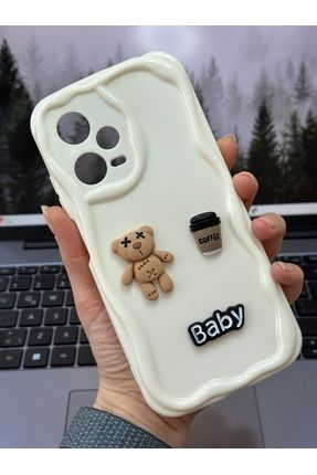 Xiaomi Redmi Note 12 Pro 5g Uyumlu Krem Baby Oyuncak Tasarımlı Silikon Kılıf
