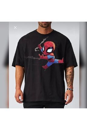 N CE Marvel Spiderman Bask l Yeni Sezon Unisex Oversize T shirt Fiyat Yorumlar Trendyol