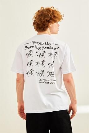 Danger Erkek Yaz Ve At Bask l Oversize T shirt Beyaz Fiyat Yorumlar Trendyol