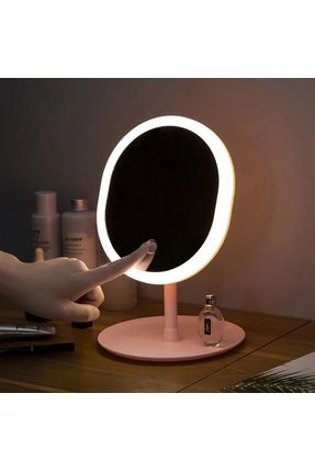 Ayna Dokunmatik Led Işıklı Usb Li Yuvarlak Masa Üstü Makyaj Aynası Makyaj Aynası Ledli