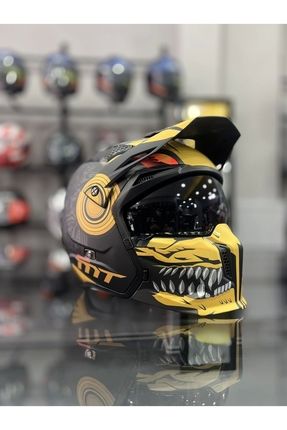 Helmets StreetFighter SV Aztec B3 Matt Sarı/Siyah Kask