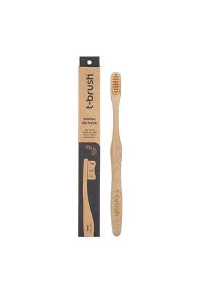 Doğal Bambu Vegan Diş Fırçası - Krem Renk - Orta Sert (medium) - Plastik Içermez