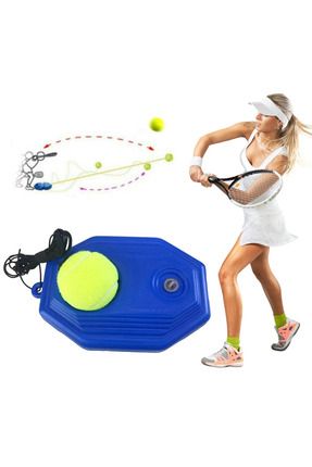 Tenis Kordajı Tenis Topu Tek Antrenman Tatbikat Egzersiz Eğitmeni Mavi