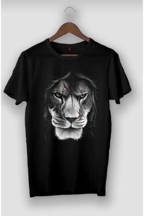 Unisex kartal Baskılı tshirt aslan baskılı tshirt Oversize T-shirt