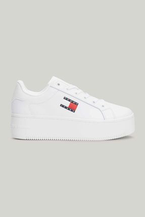 Kadın Marka Logolu Platform Topuklu Şık Görünüşlü Gündelik Kullanıma Uygun Beyaz Sneaker En0en02518-