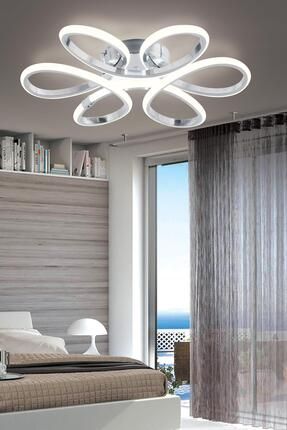 Alis Modern Krom Plafonyer Tavana Sıfır Beyaz Işık Salon Mutfak Yatak Odası Led Avize
