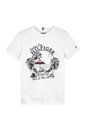 Tommy Hilfiger Bask l Beyaz Erkek T Shirt GREETINGS FROM TEE S S Fiyat Yorumlar Trendyol