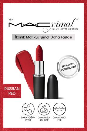 M·A·CXIMAL Silky Matte Lipstick Nemlendirme Etkili Yoğun Renk Sağlayan Ruj - Russian Red