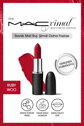 M·A·CXIMAL Silky Matte Lipstick Nemlendirme Etkili Yoğun Renk Sağlayan Ruj - Ruby Woo