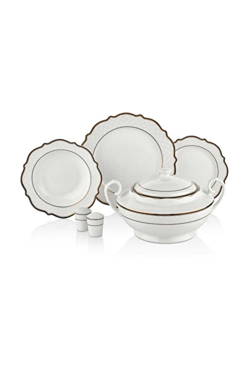 Korkmaz Eliza Collection 60 Parca Yuvarlak Yemek Takimi A8240 Fiyati Yorumlari Trendyol