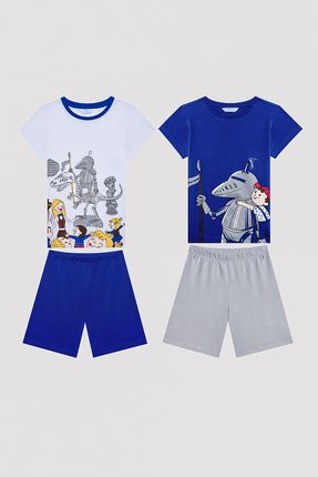 Erkek Çocuk Knight Çok Renkli 2li Pijama Takımı