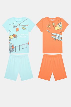 Erkek Çocuk Technology Museum Çok Renkli 2li Pijama Takımı