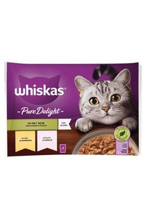 Pouch Pure Delight Jöle Içinde Tavuklu/somonlu Kedi Konservesi 85gr ( 4´lü )