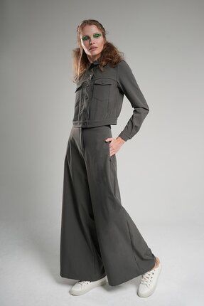 Monolou Revolute Beli Llastikli Anvelop Jogger Stretch Pantolon Antrasit Fiyat Yorumlar Trendyol