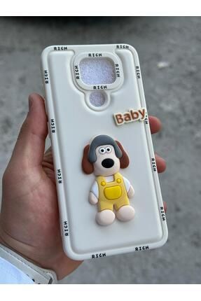 Xiaomi Redmi Note 9 Kılıf Kabartmalı Çizgi Film Karakter Köpek Dog Emoji Baby Rich Pati Figür