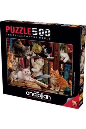 Kediler Ve Kitaplar / 500 Parçalık Puzzle, Kod:3618