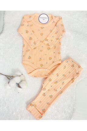 Kız Bebek Mevsimlik 2li Takım Alt Üst Çıtçıtlı Body Yenidoğan Kıyafeti Günlük