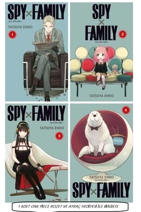 Spy Family 1-4 manga (One piece rozet hediyeli)