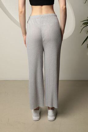 Cunma butik Yuksek Bel Fitilli Beli Lastikli Gunluk Kad n Pantolon Geni Pacal E ofman Alt Yazl k pantolon