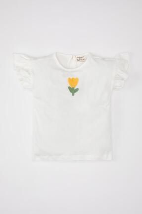 Kız Bebek Jersey Kısa Kollu Tişört C5970A524SM