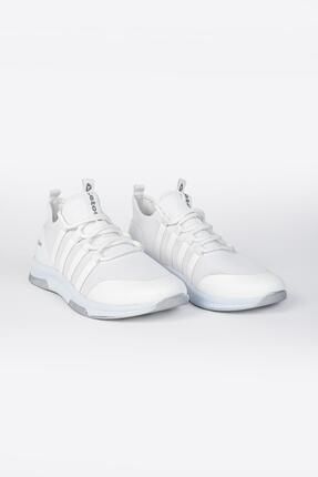 2104 - Unısex Beyaz Gri Spor Ayakkabı