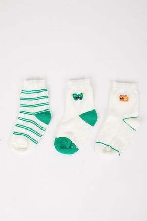 Erkek Bebek Dikişsiz 3'lü Pamuklu Uzun Çorap C4270a5ns