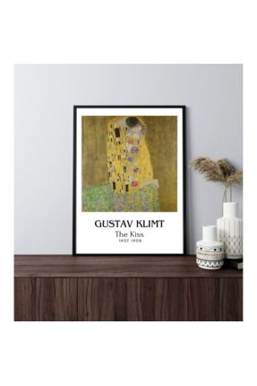 Gustav Klimt - The Kiss Tablo 30x40 cm Çerçeveli Tablo