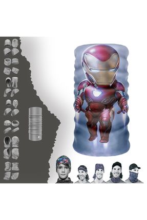 Iron Man Mini Iıı Desenli Dikişsiz Tüp Boyunluk Bandana Buff Baf