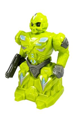 Sürtmeli Süper Kahraman Renkli Robot Yeşil