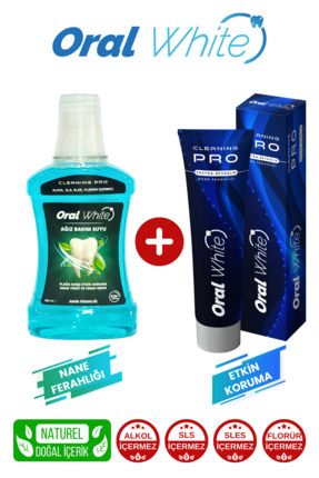 Cleaning Pro Ağız Bakım Suyu ve Diş Macunu Set (280 ml + 75ml)