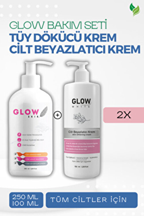 Glow Bakım Seti Tüy Dökücü 250 ML Cilt Beyazlatıcı 100 ML