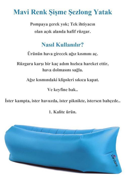 Ankaflex Sisme Yatak Koltuk Sezlong Ruzgar Hava Ile Sisen Pratik Outdoor Kamp Plaj Deniz Yatagi Fiyati Yorumlari Trendyol