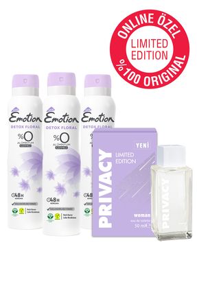 Women Limited Edition Edt Parfüm 50ml Online Özel & Emotion Detox Floral Dedodorant 3x150ml