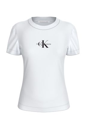 Kadın Marka Logolu Günlük Kullanıma Uygun Beyaz T-Shirt J20j222564-Yaf