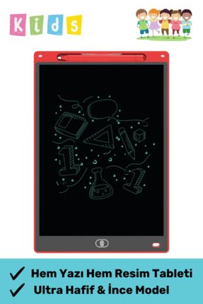 Premium Lcd Ekranlı Kalemli Dijital Çizim Tableti Yazı Tahtası Boyama Resim Akıllı Tablet 12 Inc