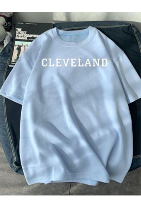 Unisex Cleveland Yazılı Tshirt