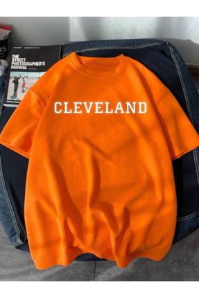 Unisex Cleveland Yazılı Tshirt