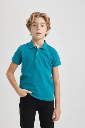 Erkek Çocuk Pike Kısa Kollu Polo Tişört K1689a624sm