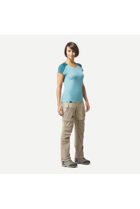 Kadın Modüler Outdoor Trekking Pantolonu - Mavi - Mt500
