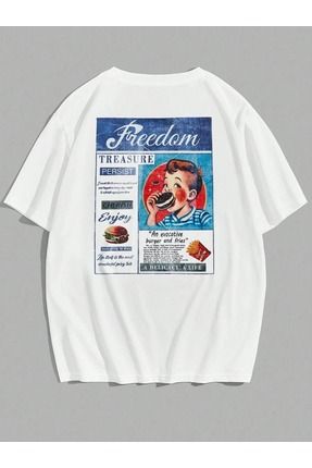 Freedom Hypemode Vintage Baskılı T-shirt