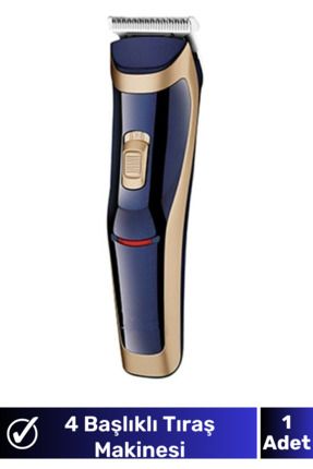 Premium Özel Üretim Tıraş Makinesi Kablosuz Şarjlı 4 Başlıklı Saç Sakal Vücut Erkek Bakım