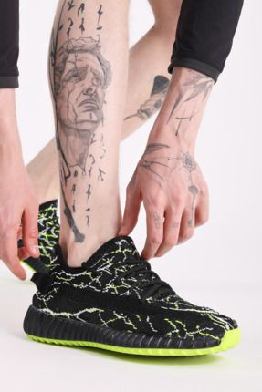 Boost Unisex Sneakers - Siyah Yeşil Beyaz