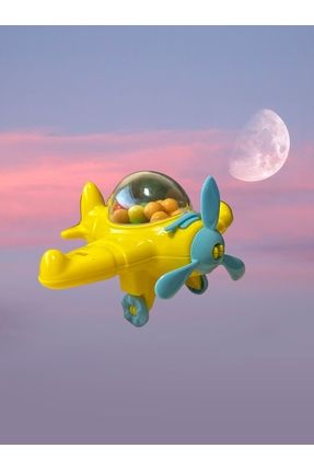 Pervaneli Uçak Karışık Meyve Aromalı Şekerli Sakız Makinesi Oyuncak 35gr (1 Adet )