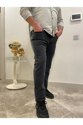 Likralı Füme Regular Fit Jean Erkek Kot Pantolon
