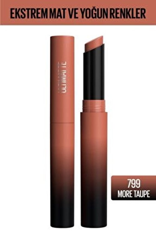 Maybelline New York Color Sensational Ultimatte Mat Ruj- 799 More Taupe Nude 1